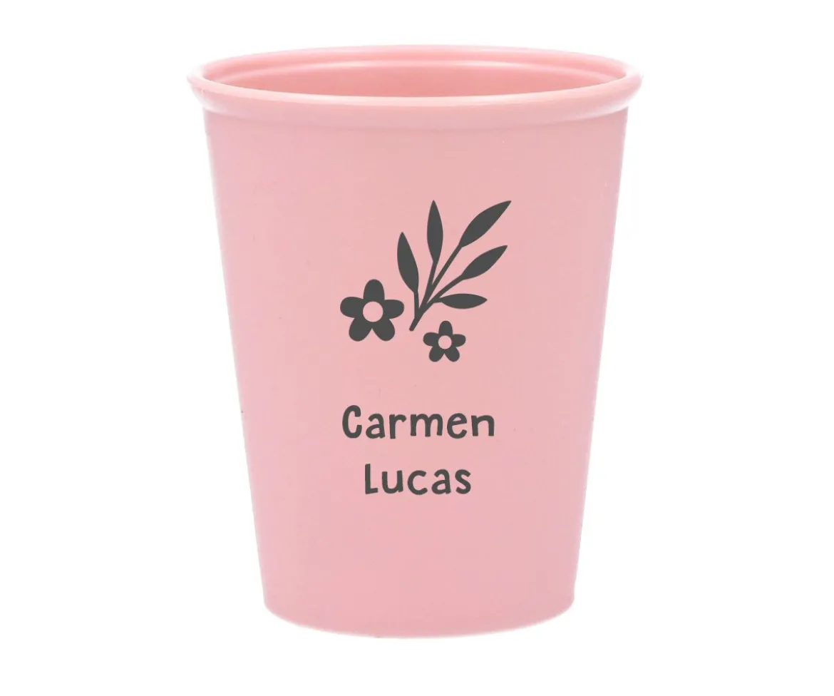 Vasito Personalizado Flores (+colores)
