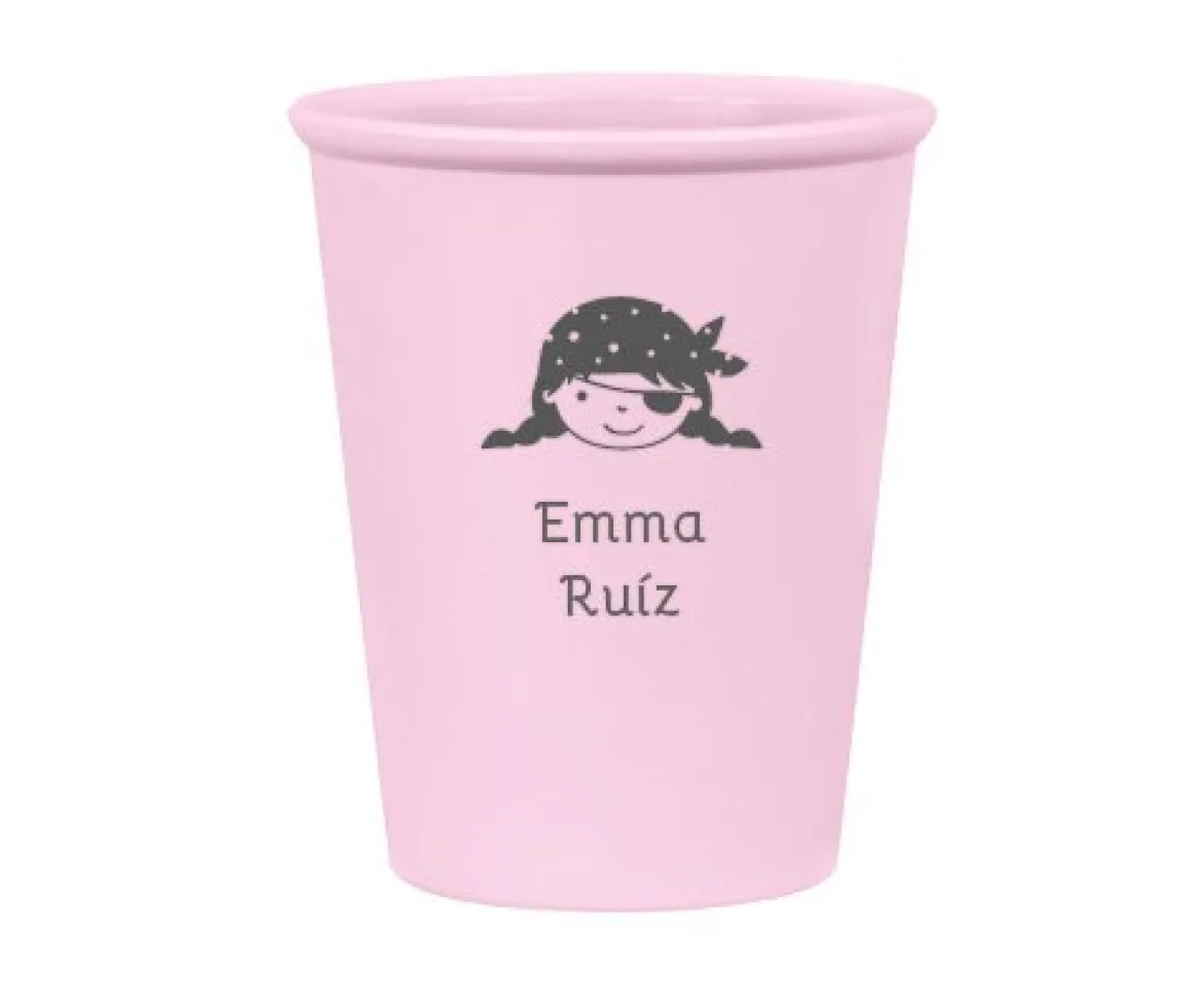 Vasito Personalizado Pirata Niña (+colores)
