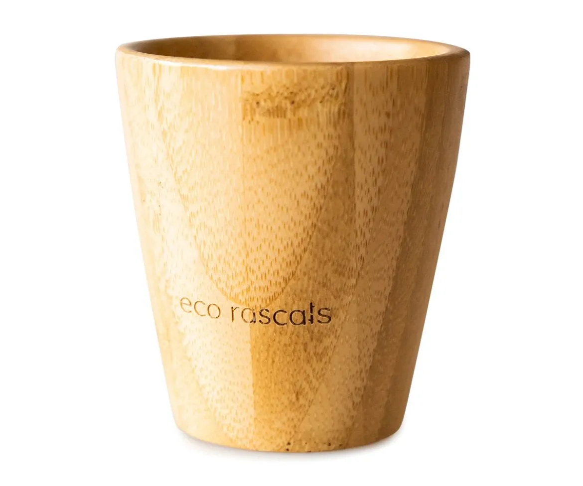 Vaso Bambú Rosa con Tapa 190ml