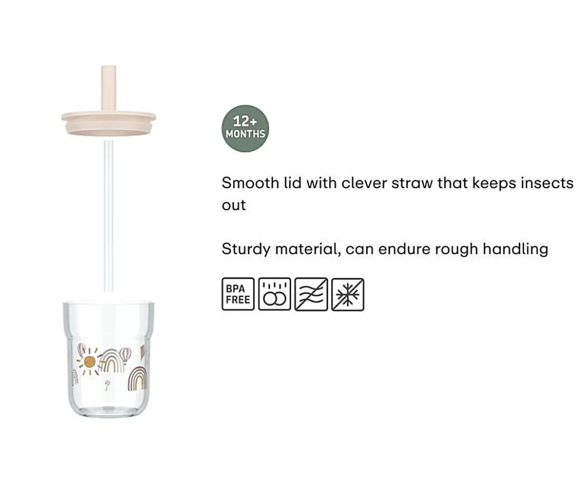 Vaso con Pajita Mio Forest Friends 250 ml