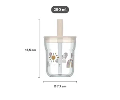 Vaso con Pajita Mio Forest Friends 250 ml