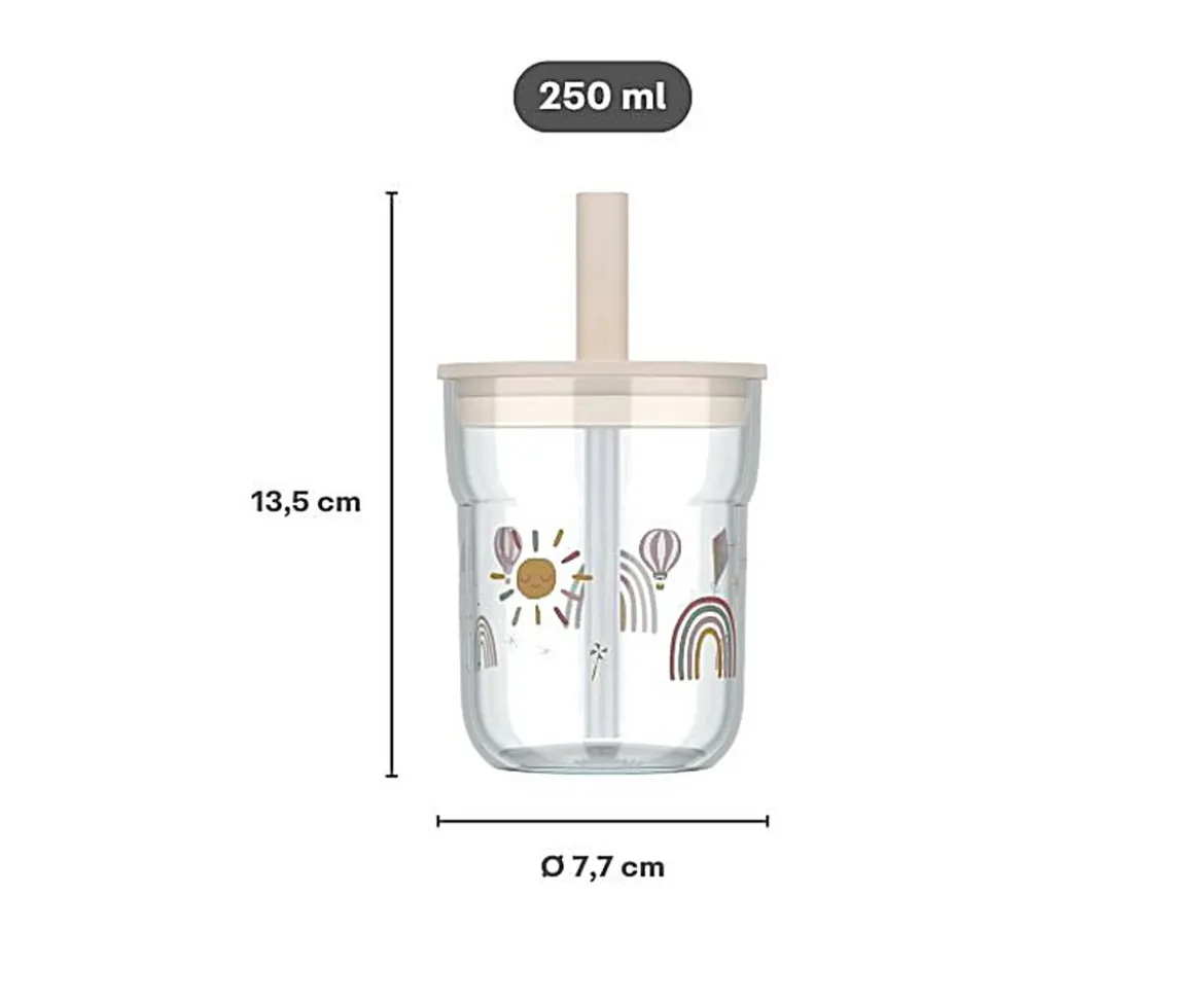 Vaso con Pajita Mio Forest Friends 250 ml