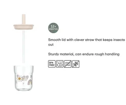 Vaso con Pajita Mio Little Farm 250 ml
