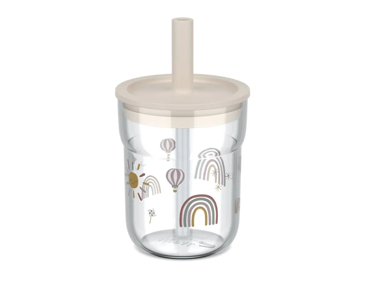 Vaso con Pajita Mio Sunshine & Rainbow 250 ml