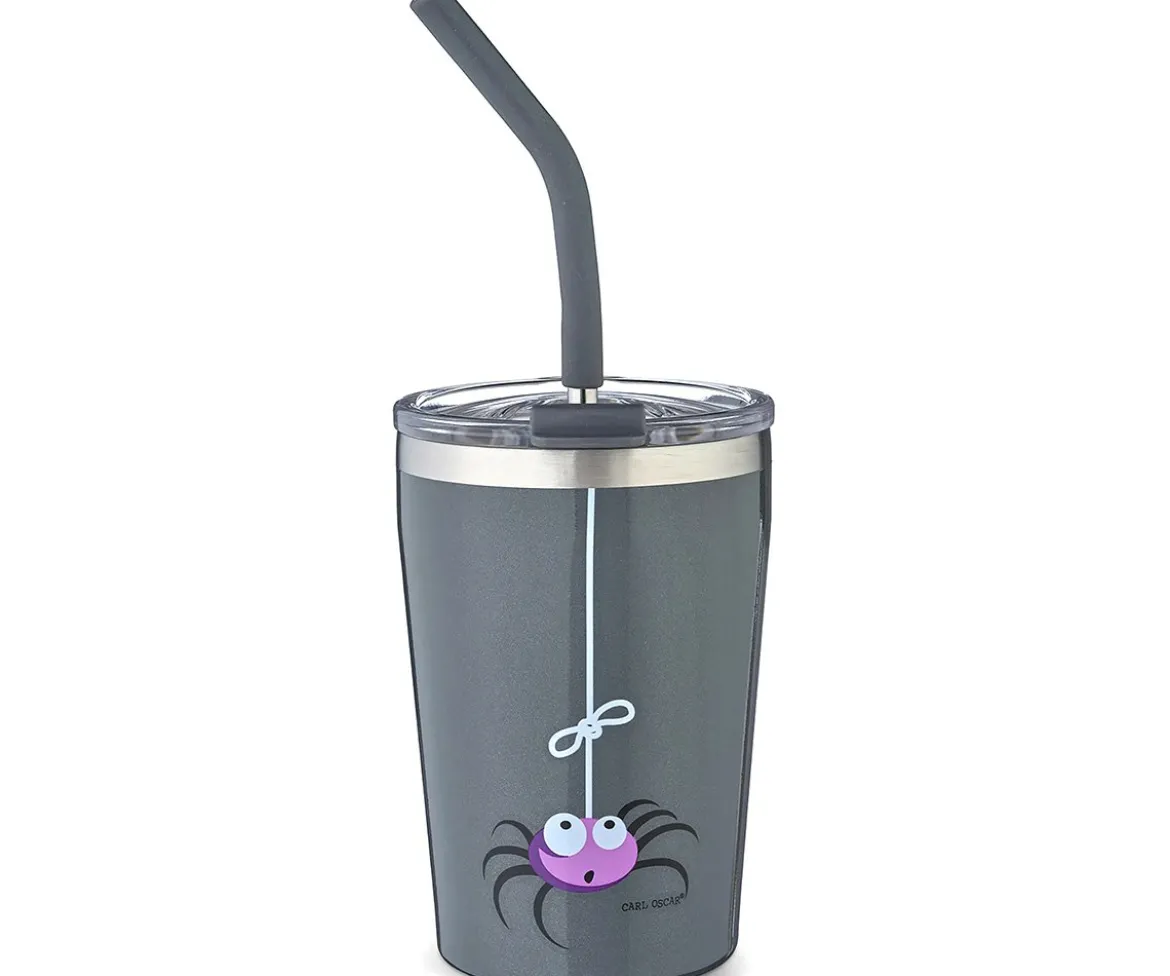 Vaso Termo Hermético con Pajita TEMP Tumbler Araña Grey