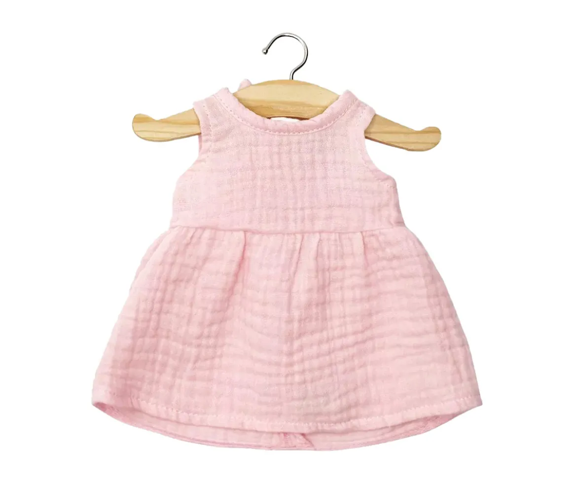 Vestido Faustine sin Mangas en Gasa de Algodón Fraise para Muñeco Gordis