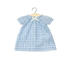 Vestido Sabrina Vichy Azul para Muñeco Babies 28 cm