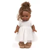 Vestido Tutú Rosana Manga Corta Blanco para Muñeco Gordis