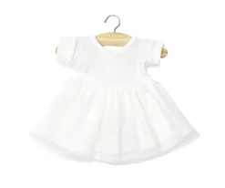Vestido Tutú Rosana Manga Corta Blanco para Muñeco Gordis